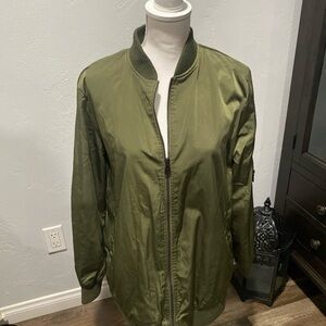 Olive Green Women's Bomber Jacket